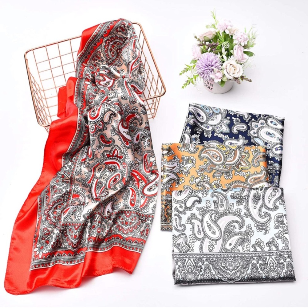 Satin Square Scarves Neck Hair Head Scarf 2 for 30